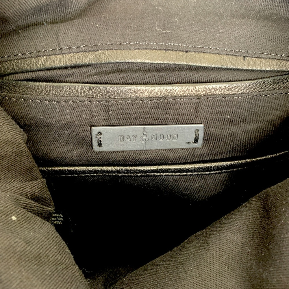Day and Mood Isa Hobo Purse Black Leather Shoulder Strap Anthropologie - Picture 9 of 12